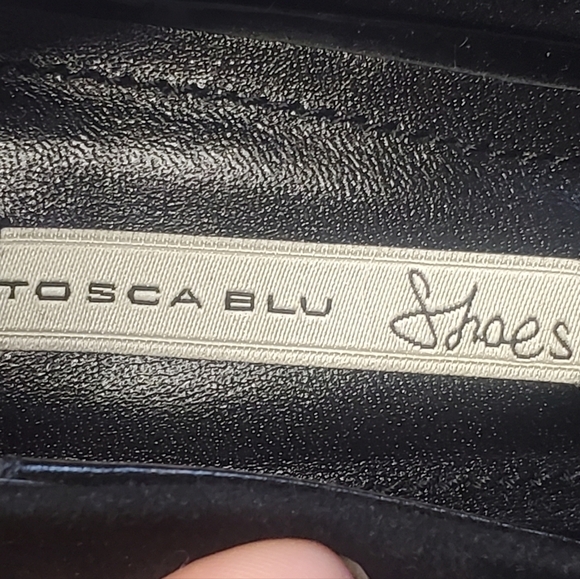 Black Suede embossed silver stilleto heels by TOSCA BLU shoes sz 40 EU (… - Picture 12 of 13